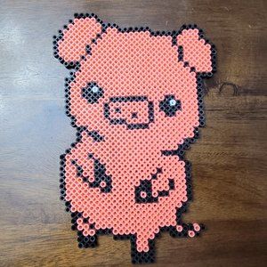 Pink Pig Perler Beads